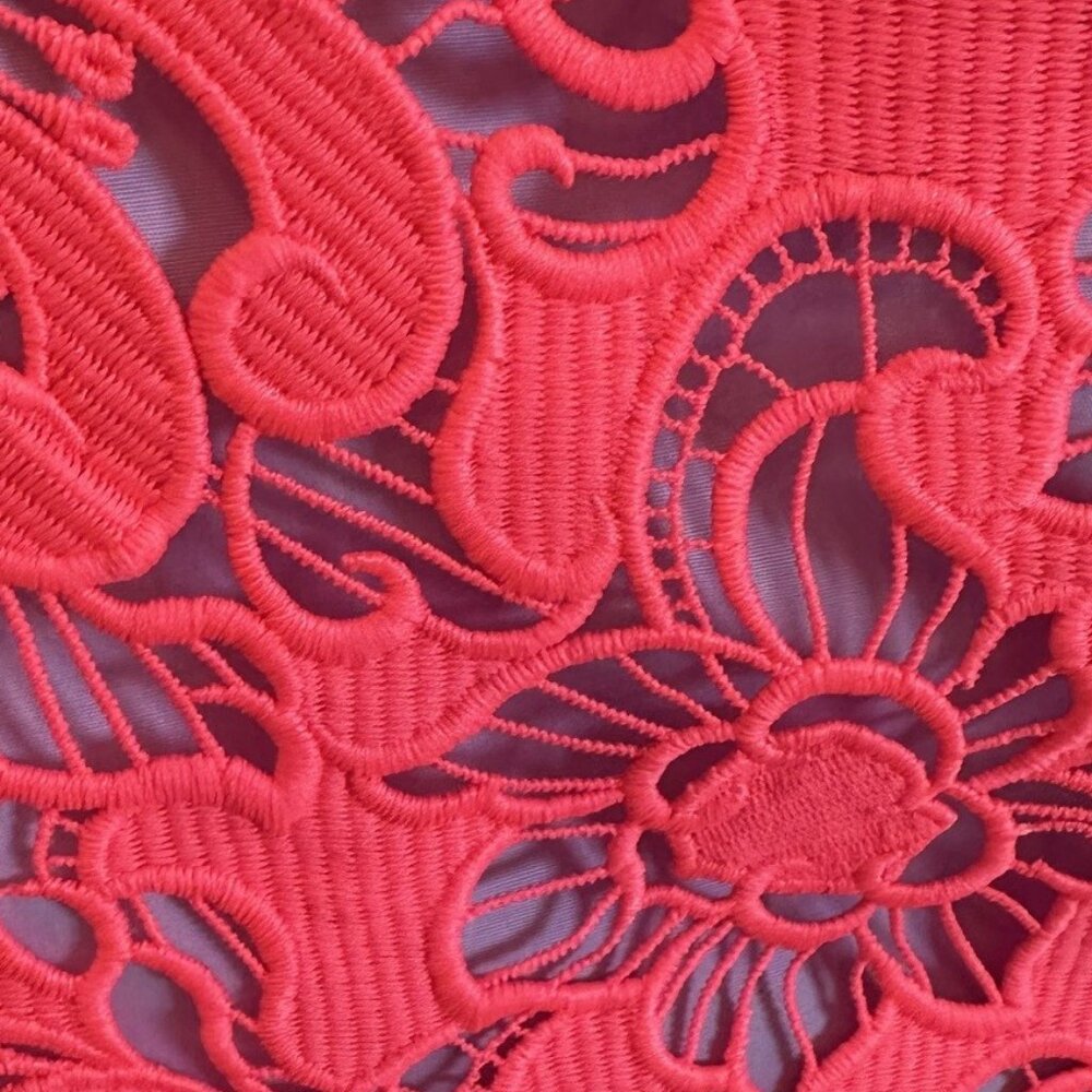 AKNVAS Floral Lace Dress, Coral, XL - Picture 5 of 7
